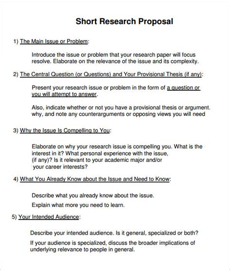 FREE 10+ Sample Research Proposal Templates in MS Word Pages