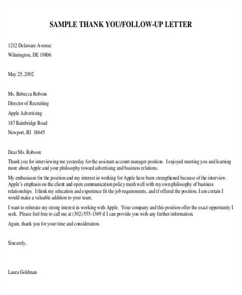 FREE 10+ Sample Thank You Followup Letters in PDF MS Word Pages
