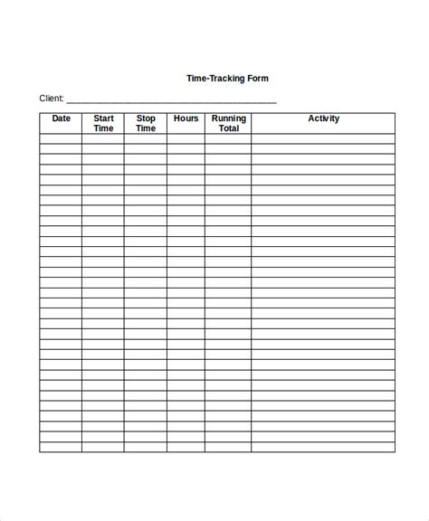 FREE 10+ Sample Time Tracking Forms in PDF MS Word Excel