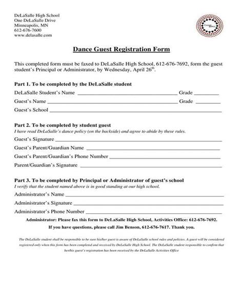 FREE 11+ Dance Registration Forms in PDF MS Word Excel