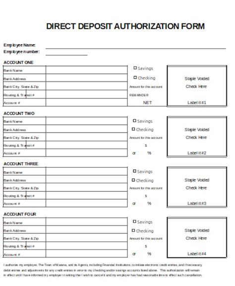 FREE 11+ Direct Deposit Forms in PDF MS Word Excel