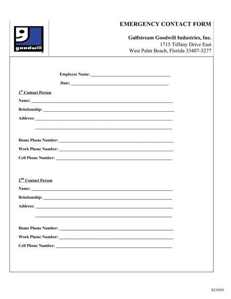 FREE 11+ Emergency Contact Forms in PDF MS Word