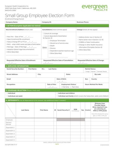 FREE 11+ Employee Election Forms in PDF MS Word