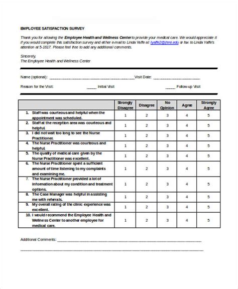 FREE 11+ Employee Survey Forms in PDF Excel MS Word