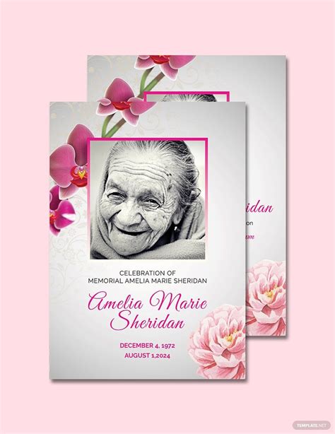 FREE 11+ Memorial Card Templates in AI PSD MS Word Apple Pages