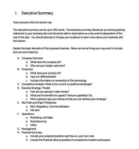 FREE 11+ Sample Executive Summary Templates in PDF MS Word Excel