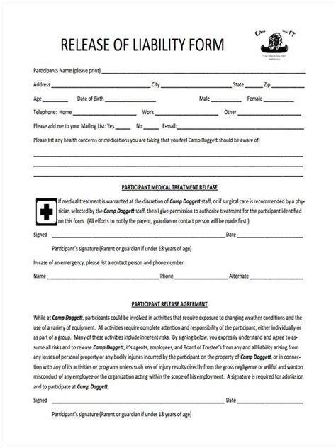FREE 11+ Sample Liability Release Forms in PDF MS Word Excel