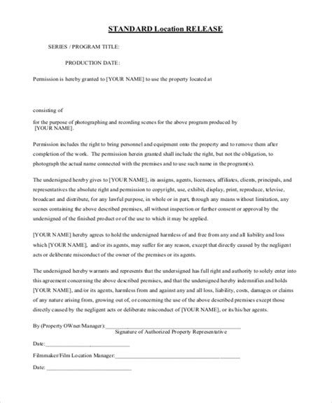 FREE 11+ Sample Location Release Forms in PDF Word