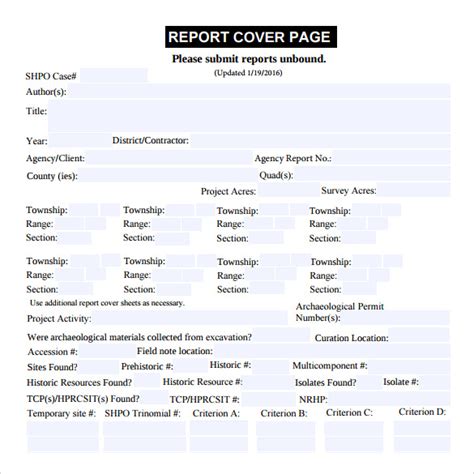 FREE 11+ Sample Report Cover Page Templates in PDF