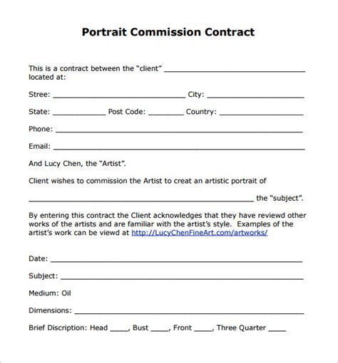 FREE 12+ Commission Contract Templates in PDF MS Word Google Docs Pages