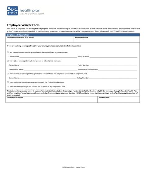 FREE 12+ Employee Waiver Forms in PDF