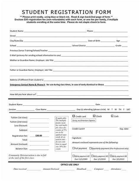 FREE 12+ Sample School Registration Forms in PDF Word Excel