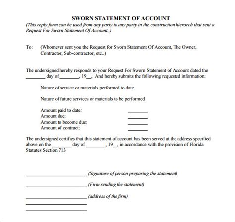 FREE 12+ Sample Sworn Statement Templates in Google Docs MS Word
