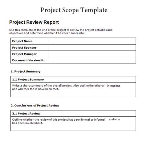 FREE 12+ Scope Statement Templates in PDF MS Word