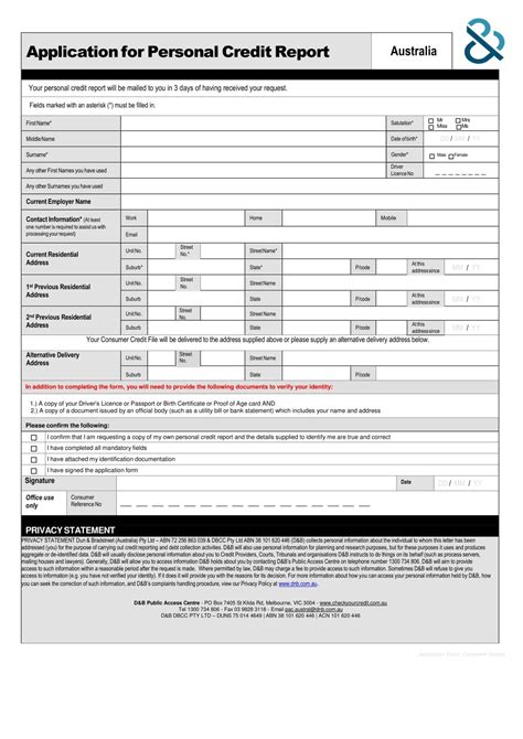 FREE 13+ Credit Report Forms in PDF MS Word
