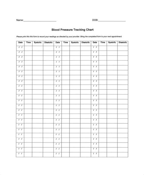 FREE 13+ Sample Blood Pressure Chart Templates in PDF MS Word