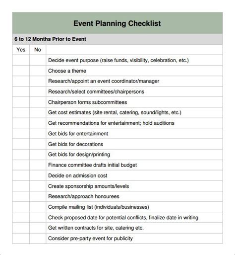 FREE 13+ Sample Event Planning Checklists in PDF MS Word Google Docs Pages