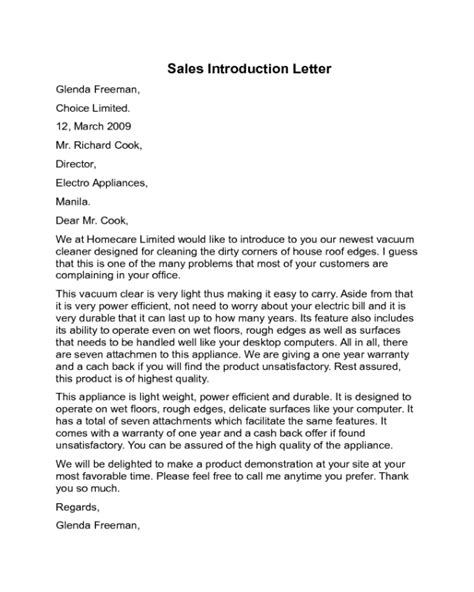 FREE 13+ Sample Sales Introduction Letter Templates in MS Word PDF