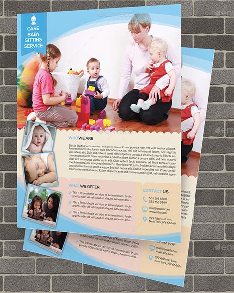 FREE 14+ Babysitting Flyers in PDF MS Word PSD AI EPS InDesign Pages Publisher