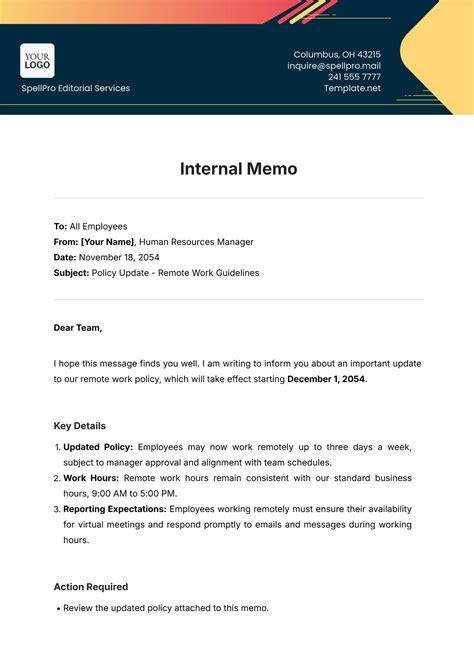 FREE 14+ Internal Memo Templates in Google Docs MS Word Pages PDF