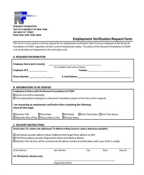FREE 14+ Sample Employment Verification Forms in PDF MS Word