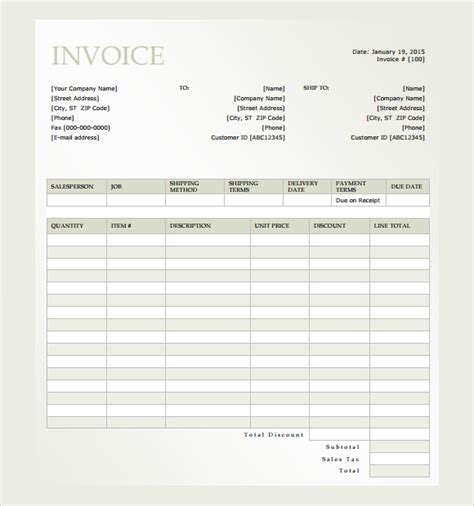 FREE 14+ Sample Microsoft Invoice Templates in MS Word Excel