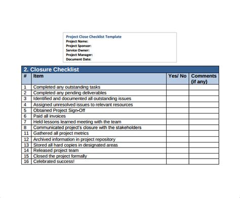 FREE 14+ Sample Project Checklists in PDF MS Word Excel Google