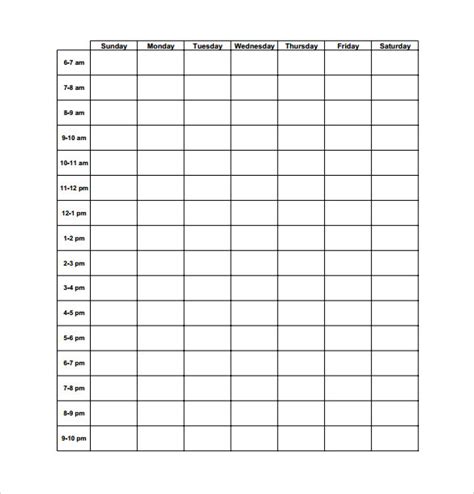 FREE 14+ Sample Time Schedule Templates in PDF MS Word