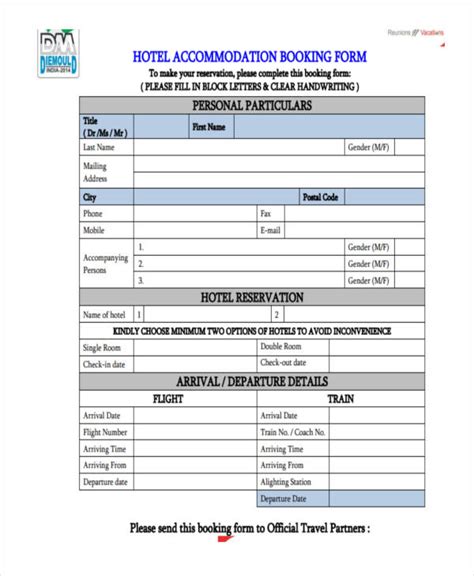FREE 15+ Hotel CheckIn Forms in PDF