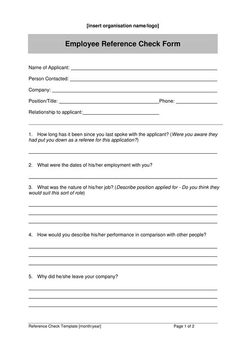 FREE 15+ Reference Check Forms in PDF MS Word