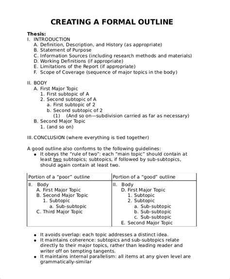 FREE 15+ Sample Outline Templates in PDF MS Word PPT