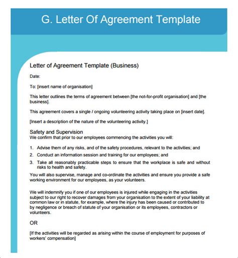 FREE 16+ Letter of Agreement Templates in PDF MS Word Google Docs