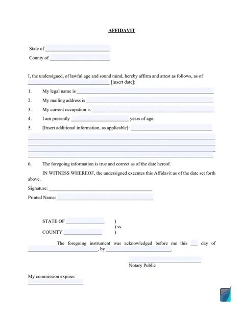 FREE 16+ Sample Affidavit Forms in PDF MS Word Excel