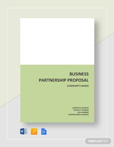 FREE 16+ Sample Partnership Proposal Templates in MS Word Google Docs