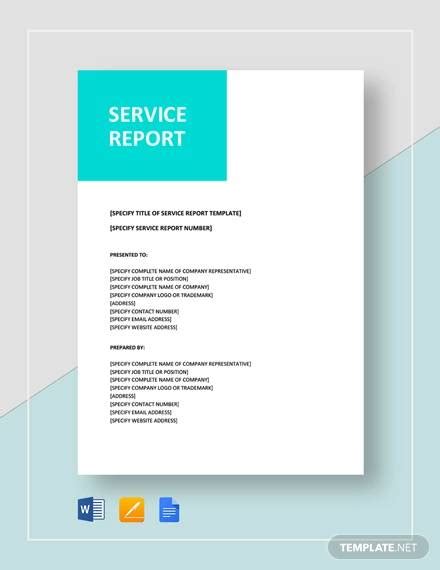 FREE 16+ Sample Service Reports in PDF Google Docs MS Word Apple