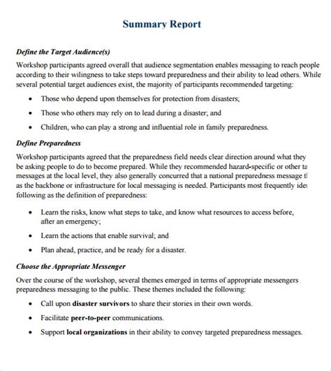 FREE 16+ Sample Summary Reports in PDF MS Word Apple Pages Google