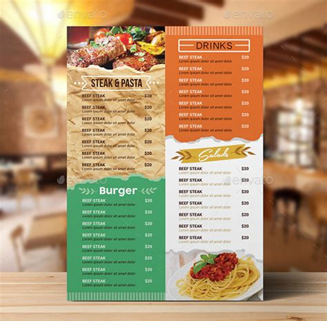 FREE 17+ Sample Cafe Menu Templates in PDF PSD
