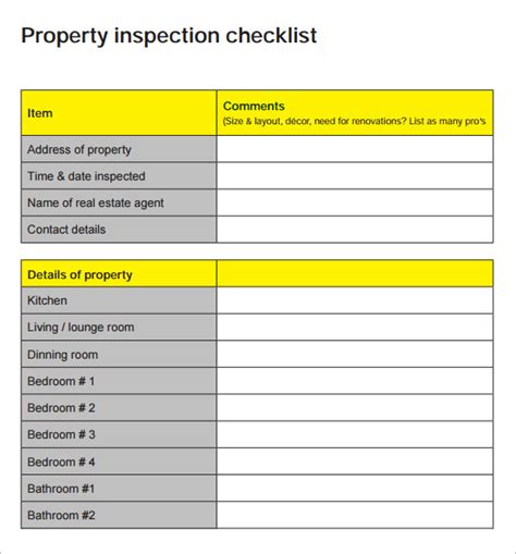 FREE 17+ Sample Home Inspection Checklist Templates in Google Docs MS