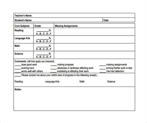 FREE 17+ Sample Student Progress Reports in PDF MS Word Apple Pages