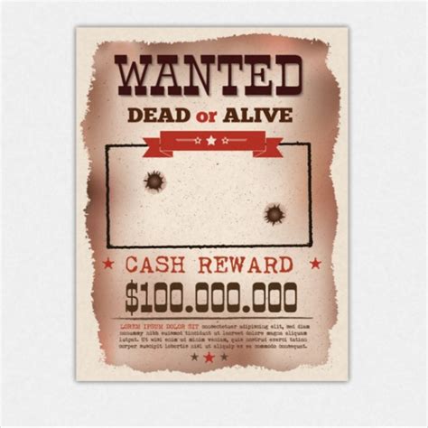 FREE 17+ Wanted Poster Designs in PSD Vector EPS AI
