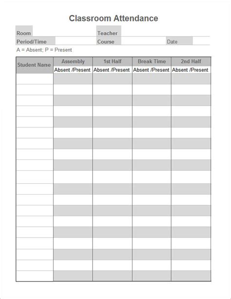 FREE 18+ Attendance Sheet Templates in PDF MS Word Excel