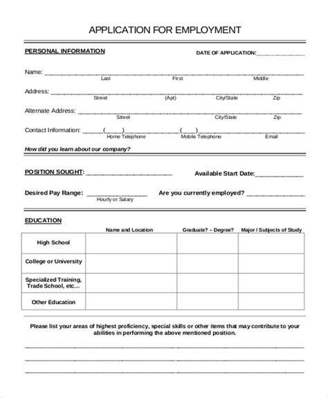 FREE 18+ Sample Application Forms in MS Word PDF Google Docs Pages
