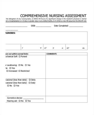FREE 18+ Sample Nursing Assessment Forms in PDF MS Word