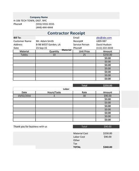 FREE 19+ Contractor Invoices in PDF MS Word Excel