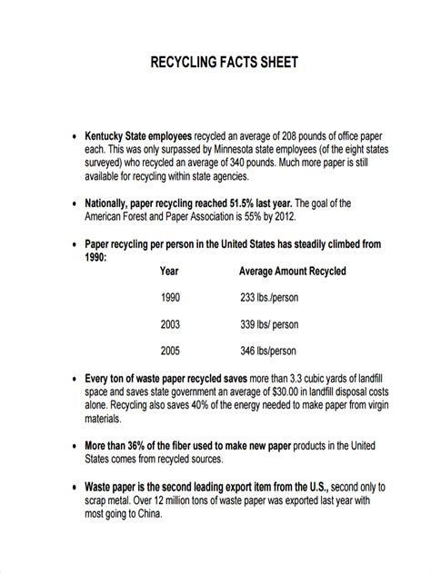 FREE 19+ Fact Sheet Examples & Samples in Word Pages PDF Examples