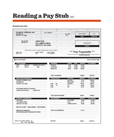 FREE 19+ Sample Editable Pay Stub Templates in PDF MS Word Excel