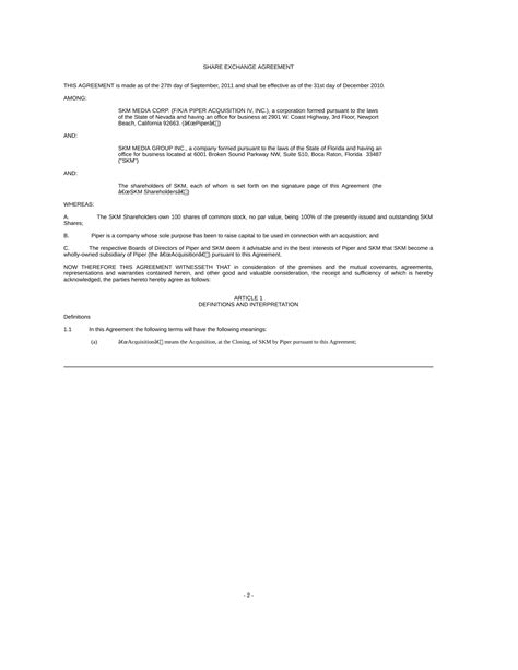 FREE 2+ Share Exchange Agreement Forms in PDF