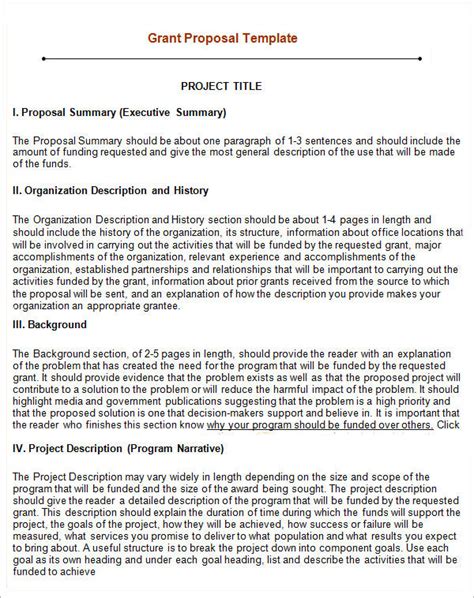 FREE 20+ Sample Grant Proposal Templates in PDF MS Word Pages Google Docs