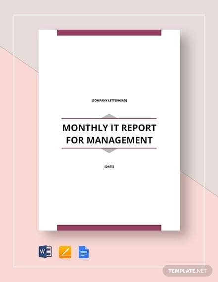 FREE 22+ Monthly Report Templates in Google Docs MS Word Apple