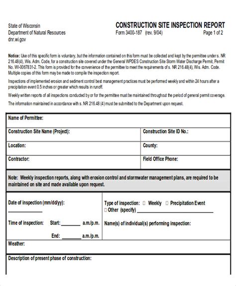 FREE 22+ Sample Construction Reports in PDF Google Docs MS Word